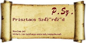 Prisztacs Szórád névjegykártya